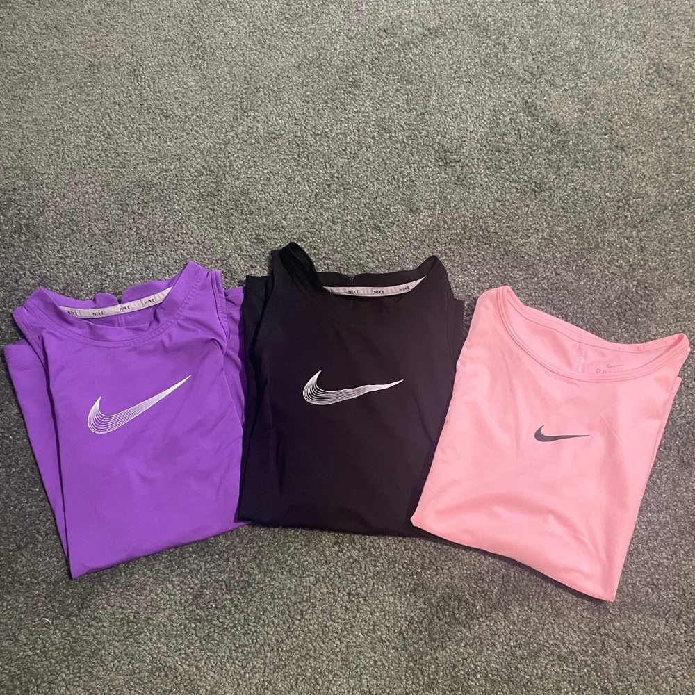 Set of girls Nike Dri-fit shirts